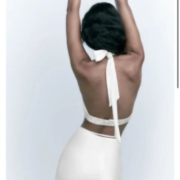 New Zara Rhinestone Halter Top - Picture 5 of 9